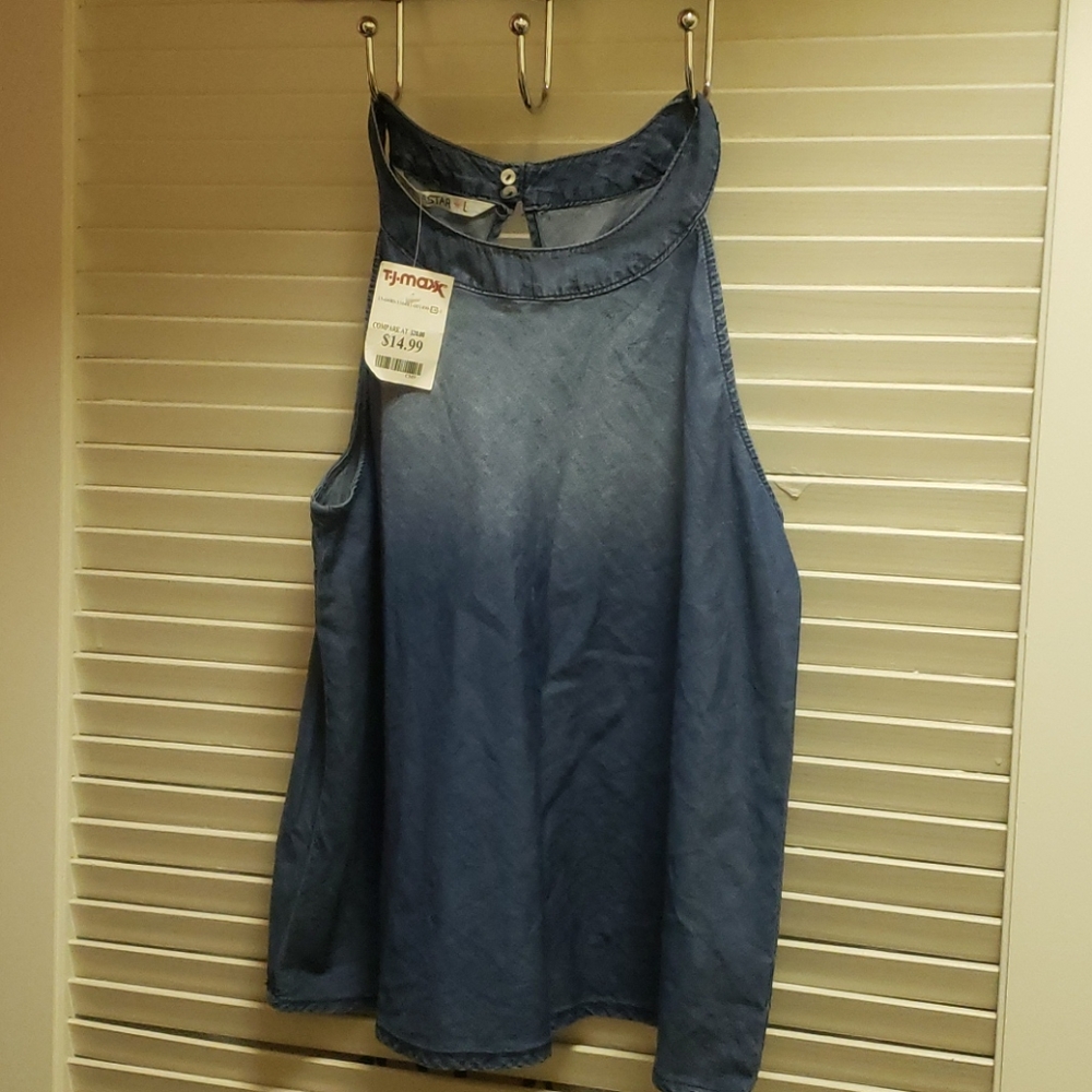 Ombre Jean Tank Top